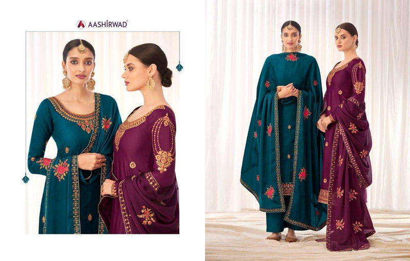 Aashirwad Creation Rashmi Silk Fancy Salwar Kameez Design For Women