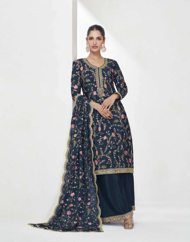 Aashirwad Creation Shreya Chinon Silk Heavy Designer Suit