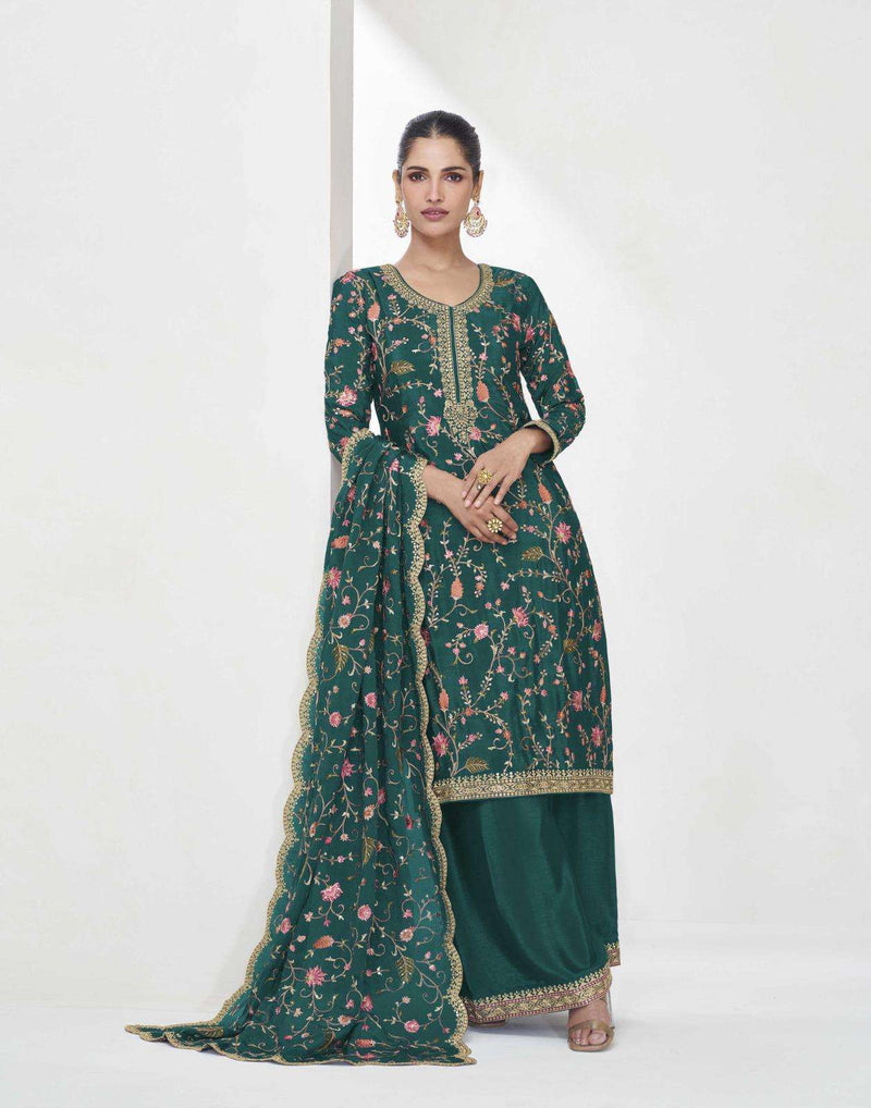 Aashirwad Creation Shreya Chinon Silk Heavy Designer Suit