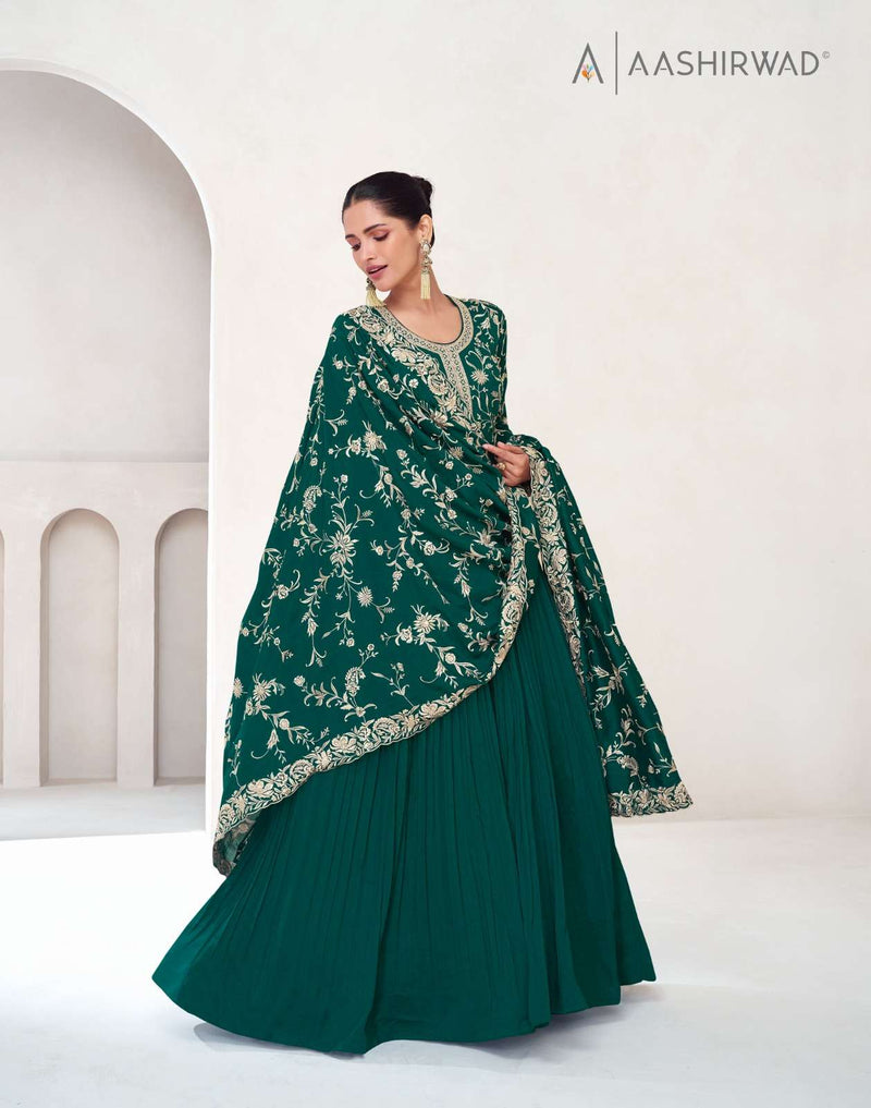 Aashirwad Creation Veronica Silk Heavy Designer Party Wear Dress