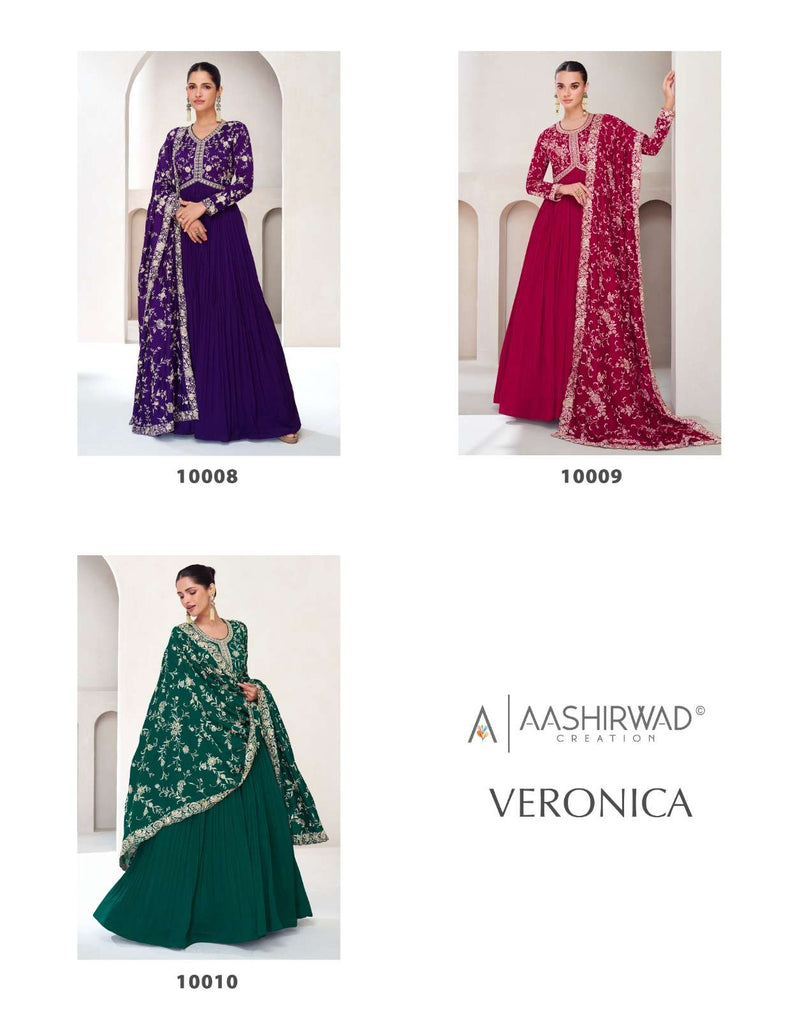Aashirwad Creation Veronica Silk Heavy Designer Party Wear Dress