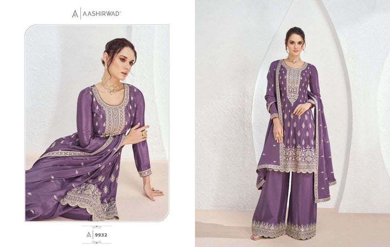 Aashirwad Creation Volna Chinon Silk Designer Party Wear Suit
