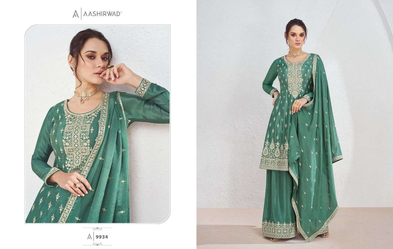 Aashirwad Creation Volna Chinon Silk Designer Party Wear Suit