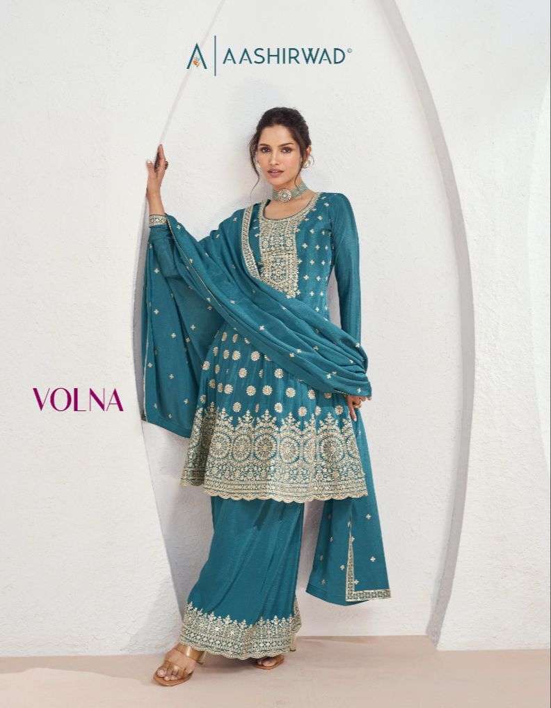 Aashirwad Creation Volna Chinon Silk Designer Party Wear Suit