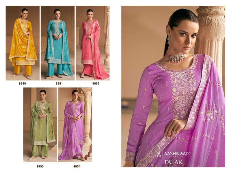 Aashirwad Gulkand Present Falak Heavy Designer Work Salwar Kameez