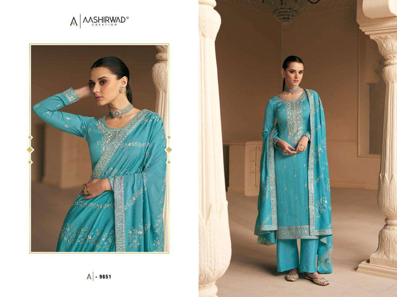 Aashirwad Gulkand Present Falak Heavy Designer Work Salwar Kameez