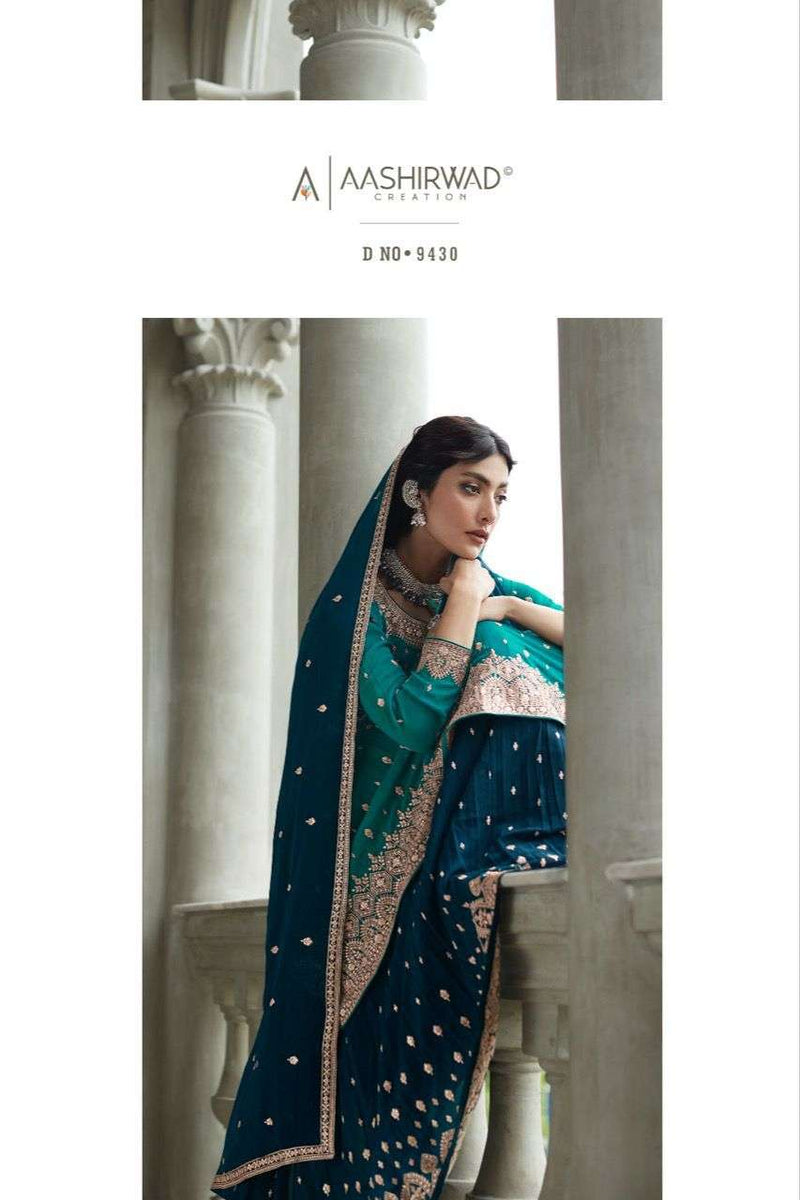 Aashirwad Creation Radhika Georgette With Heavy Work Kurti With Skirt Collection