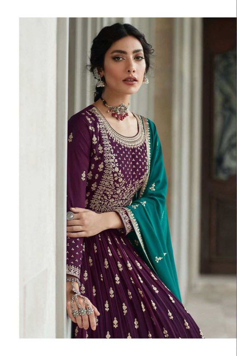 Aashirwad Creation Radhika Georgette With Heavy Work Kurti With Skirt Collection