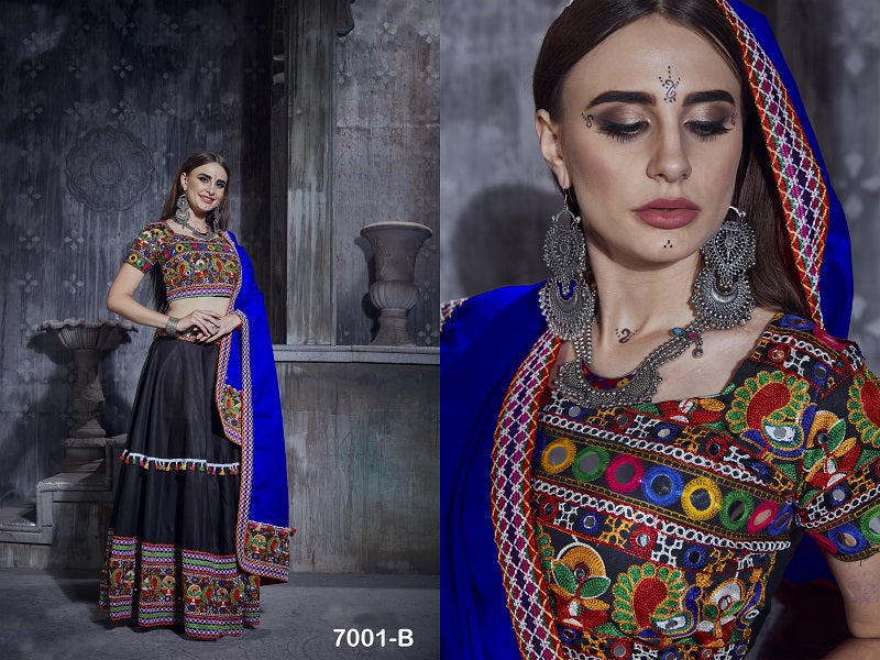 Aawiya Official Rajwadi Vol 1 Color Box 2023 Art Silk Navratri Lehngas Collection