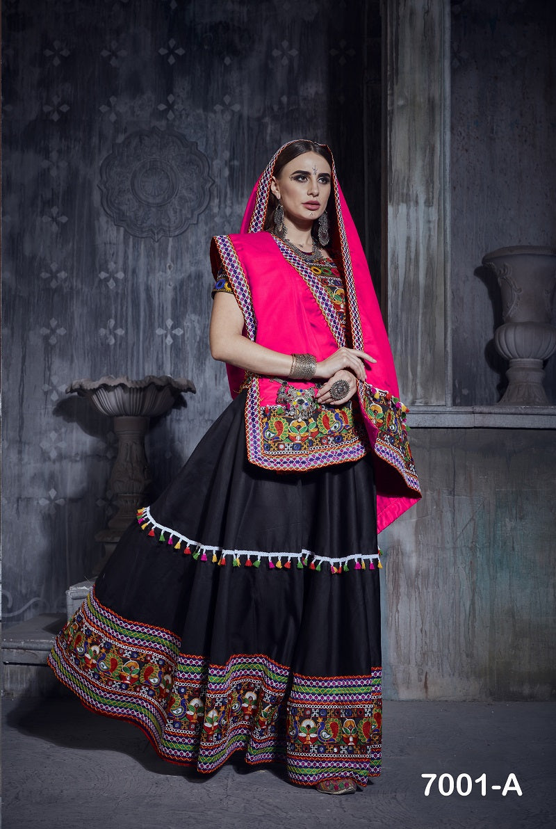 Aawiya Official Rajwadi Vol 1 Color Box 2023 Art Silk Navratri Lehngas Collection