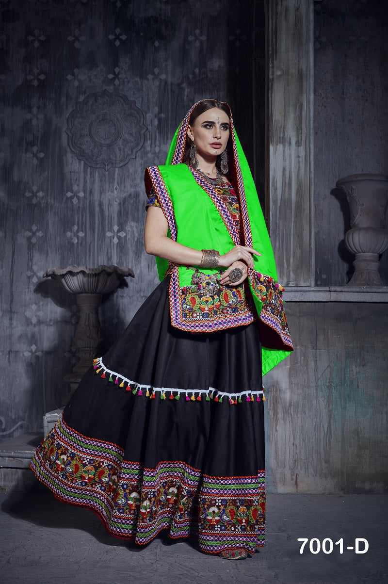 Aawiya Official Rajwadi Vol 1 Color Box 2023 Art Silk Navratri Lehngas Collection