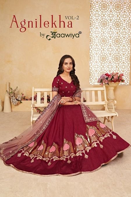 Aawiya Offical Agnilekha Vol 2 Art Silk Sequins Embroidery Work Lehnga Choli