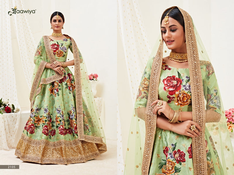 Aawiya Official Hiranyam Vol 1 Banhlori Silk Satin Bridal Lehnga Choli Collection