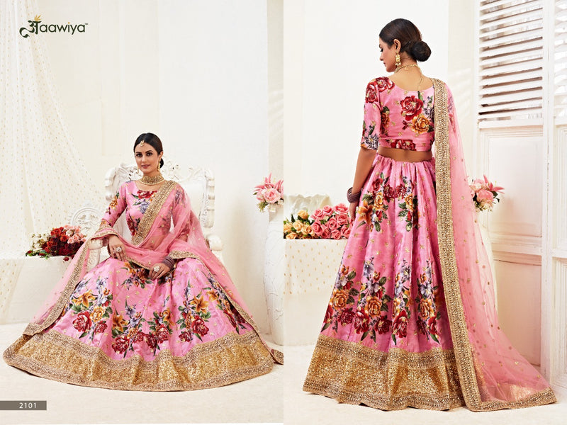 Aawiya Official Hiranyam Vol 1 Banhlori Silk Satin Bridal Lehnga Choli Collection