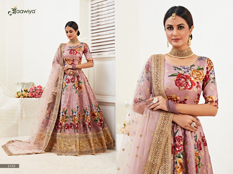 Aawiya Official Hiranyam Vol 1 Banhlori Silk Satin Bridal Lehnga Choli Collection