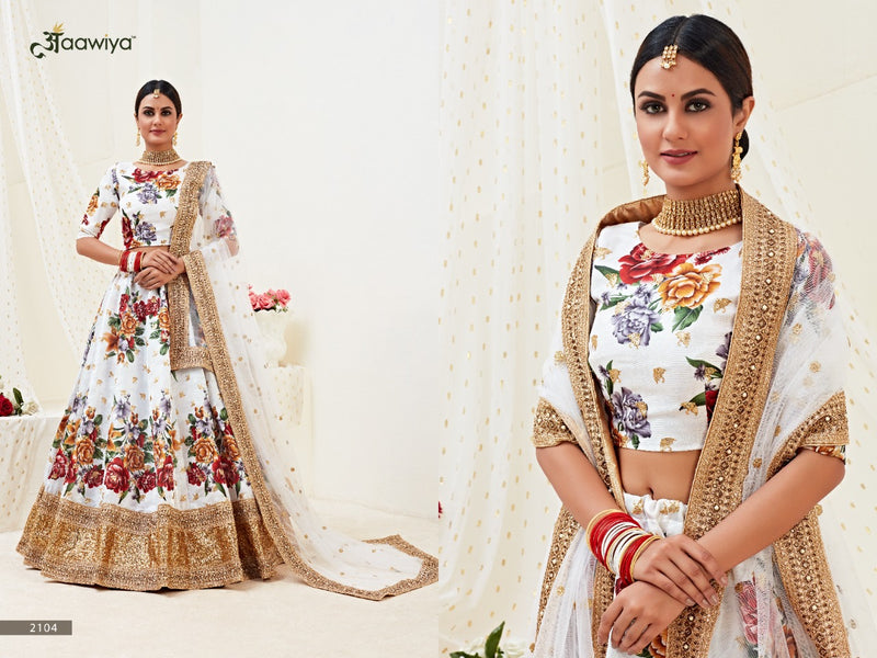 Aawiya Official Hiranyam Vol 1 Banhlori Silk Satin Bridal Lehnga Choli Collection