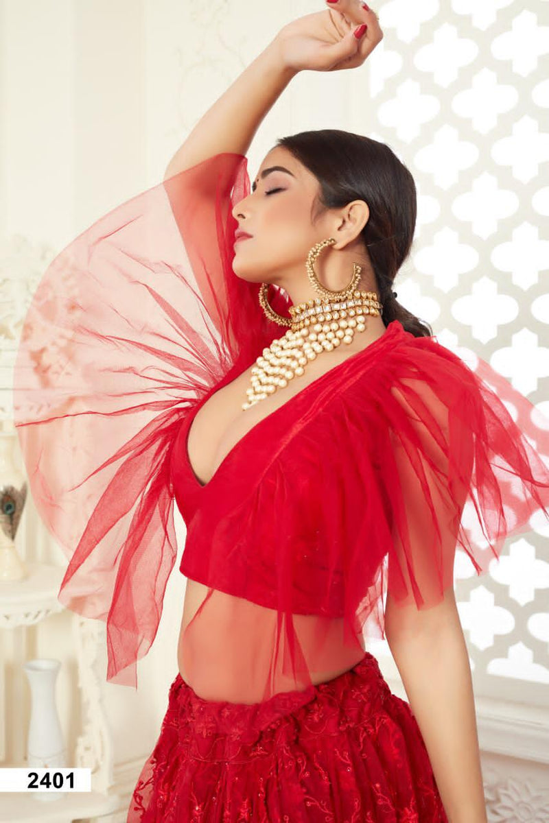 Aawiya Offical Inaayat Vol 1 Heavy Butterfly Net Innovative Style Lehngha Choli With Dupatta