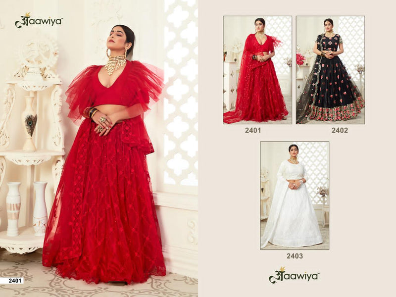 Aawiya Offical Inaayat Vol 1 Heavy Butterfly Net Innovative Style Lehngha Choli With Dupatta
