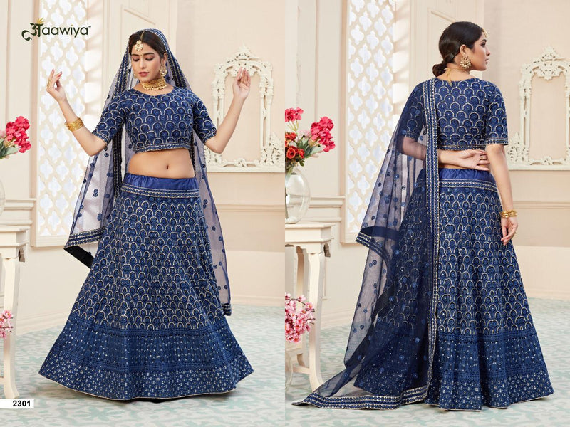 Aawiya Official Lihaaz Vol 1 Heavy Net Designer Lehngha Choli With Dupatta