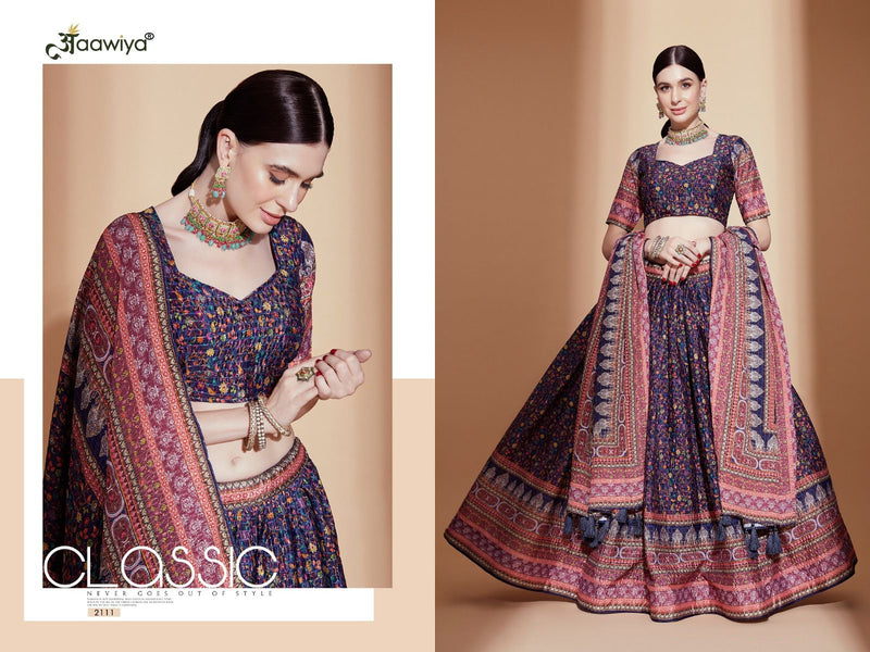 Aawiya Official Aleena Vol 1 Chinnon Heavy Lehngas Choli Collection