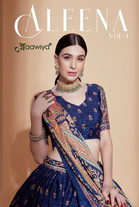 Aawiya Official Aleena Vol 1 Chinnon Heavy Lehngas Choli Collection