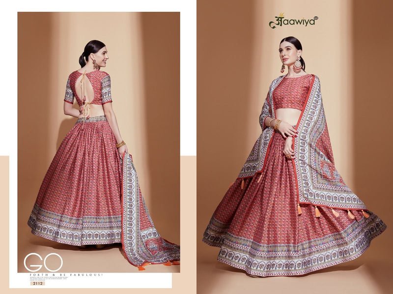 Aawiya Official Aleena Vol 1 Chinnon Heavy Lehngas Choli Collection