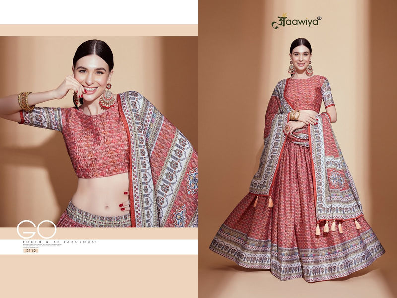 Aawiya Official Aleena Vol 1 Chinnon Heavy Lehngas Choli Collection