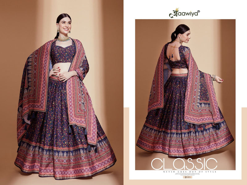 Aawiya Official Aleena Vol 1 Chinnon Heavy Lehngas Choli Collection