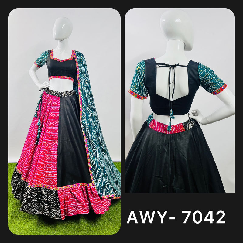 Aawiya Official Awy 7042 Cotton Bandhani Printed Navratri Look Choli