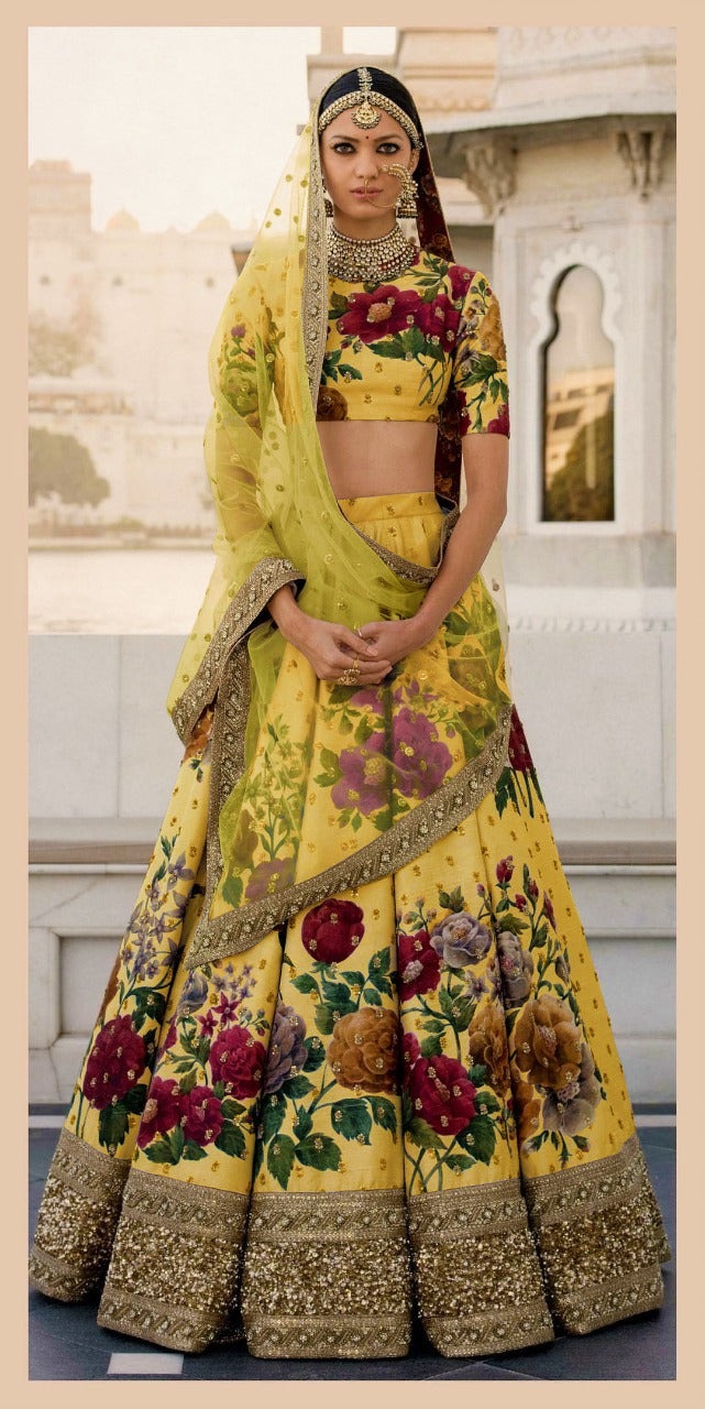 Aawiya Offical Lishvaa Vol 1 Art Silk With Printed Regal Look Lehnga Choli