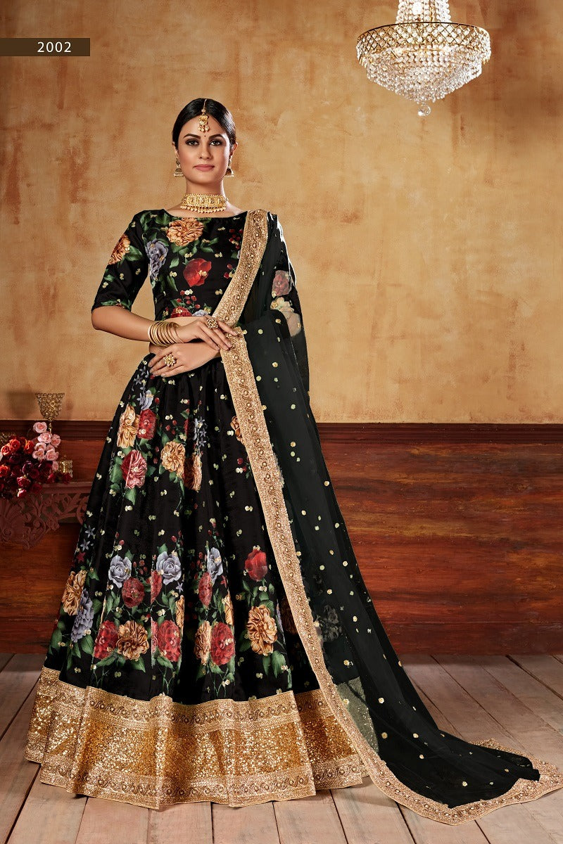Aawiya Offical Lishvaa Vol 1 Art Silk With Printed Regal Look Lehnga Choli
