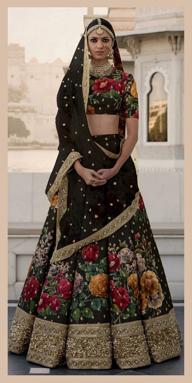Aawiya Offical Lishvaa Vol 1 Art Silk With Printed Regal Look Lehnga Choli