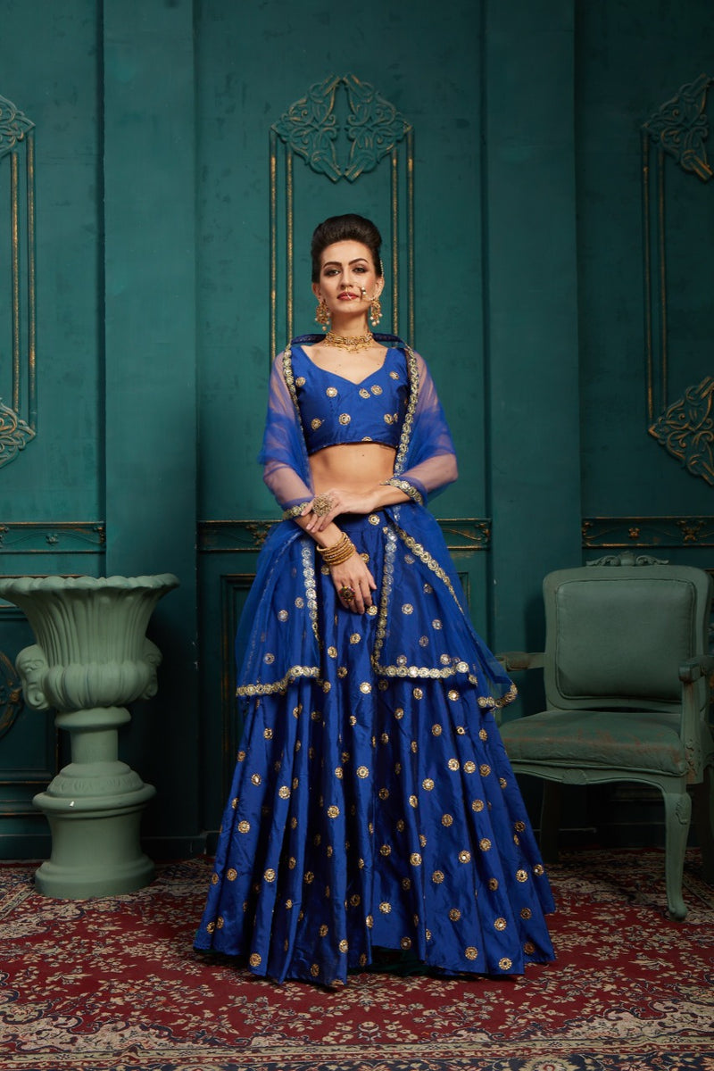 Aawiya Official Queen 701 Tafeta Silk  Zari Embroidery Work Lehnga Choli
