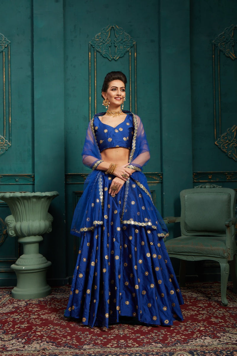 Aawiya Official Queen 701 Tafeta Silk  Zari Embroidery Work Lehnga Choli