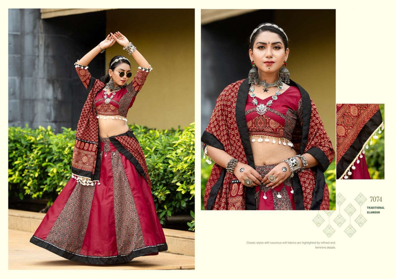 Aawiya Rajwadi Vol 10 Cotton Navratri Festival Wear Lehenga Choli Collection