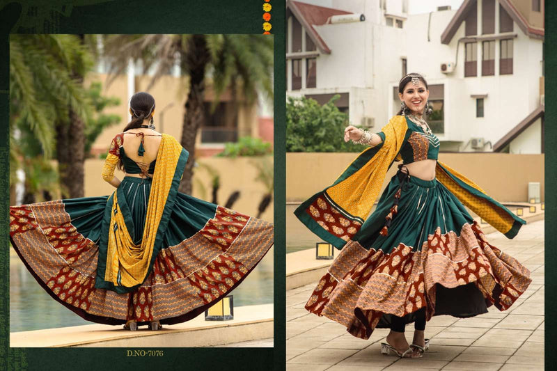 Aawiya Rajwadi Vol 10 Cotton Navratri Festival Wear Lehenga Choli Collection