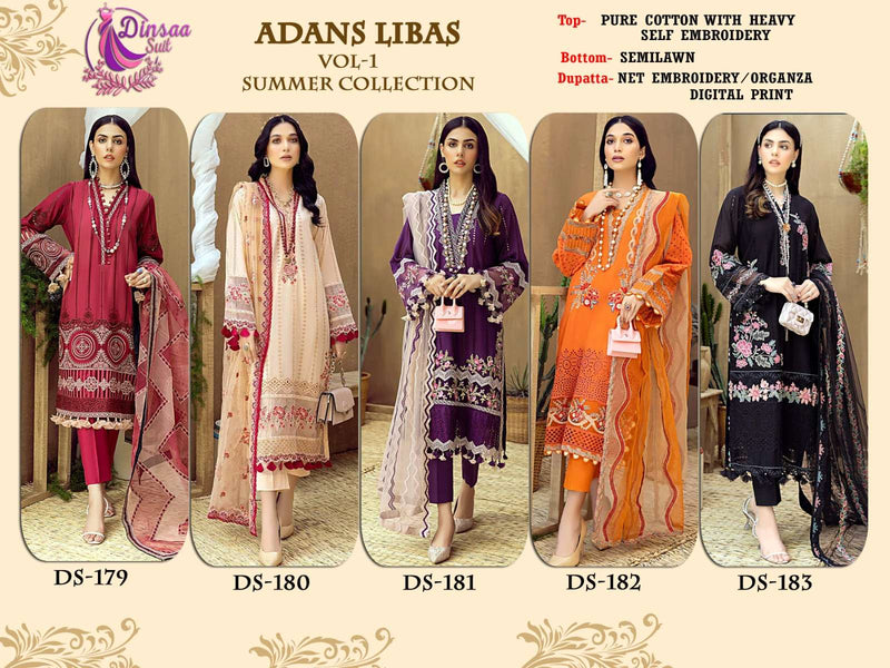 Adans Libas Vol 1 By Dinsaa Suit Heavy Embroidered Pakistani Style Salwar Kameez