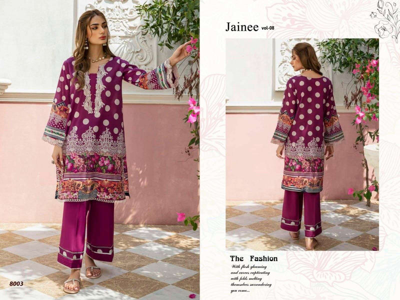 Agha Noor Jainee Vol 8 Lawn Cotton Designer Party Wear Suit