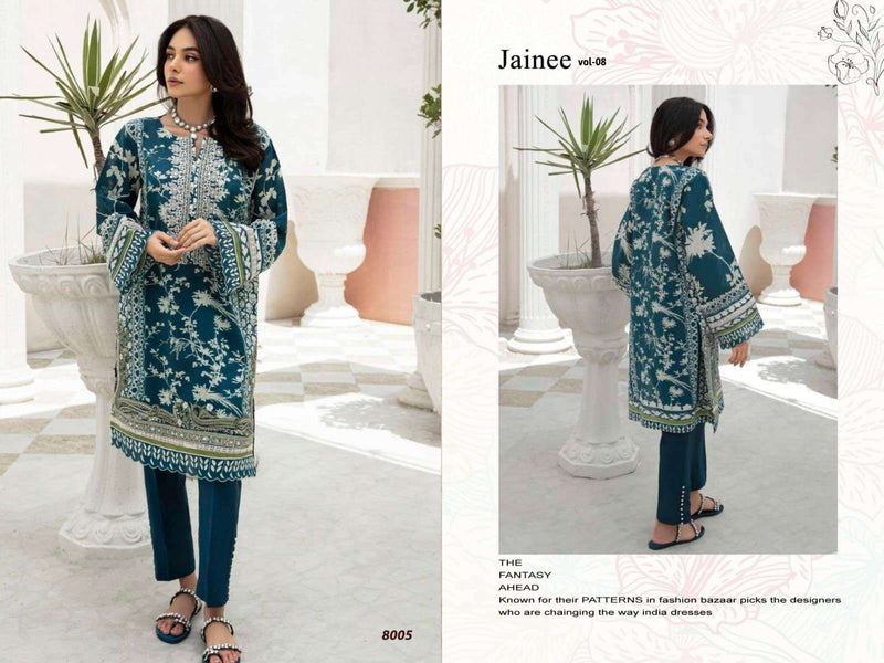 Agha Noor Jainee Vol 8 Lawn Cotton Designer Party Wear Suit