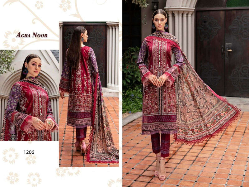Agha Noor Luxury Lawn Collection Vol 12 Lawn Cotton Daily Wear Salwar Suit