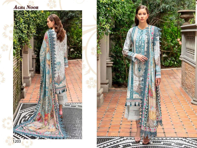 Agha Noor Luxury Lawn Collection Vol 12 Lawn Cotton Daily Wear Salwar Suit