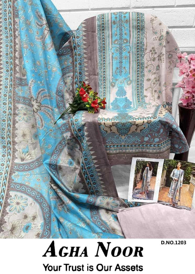 Agha Noor Luxury Lawn Collection Vol 12 Lawn Cotton Daily Wear Salwar Suit