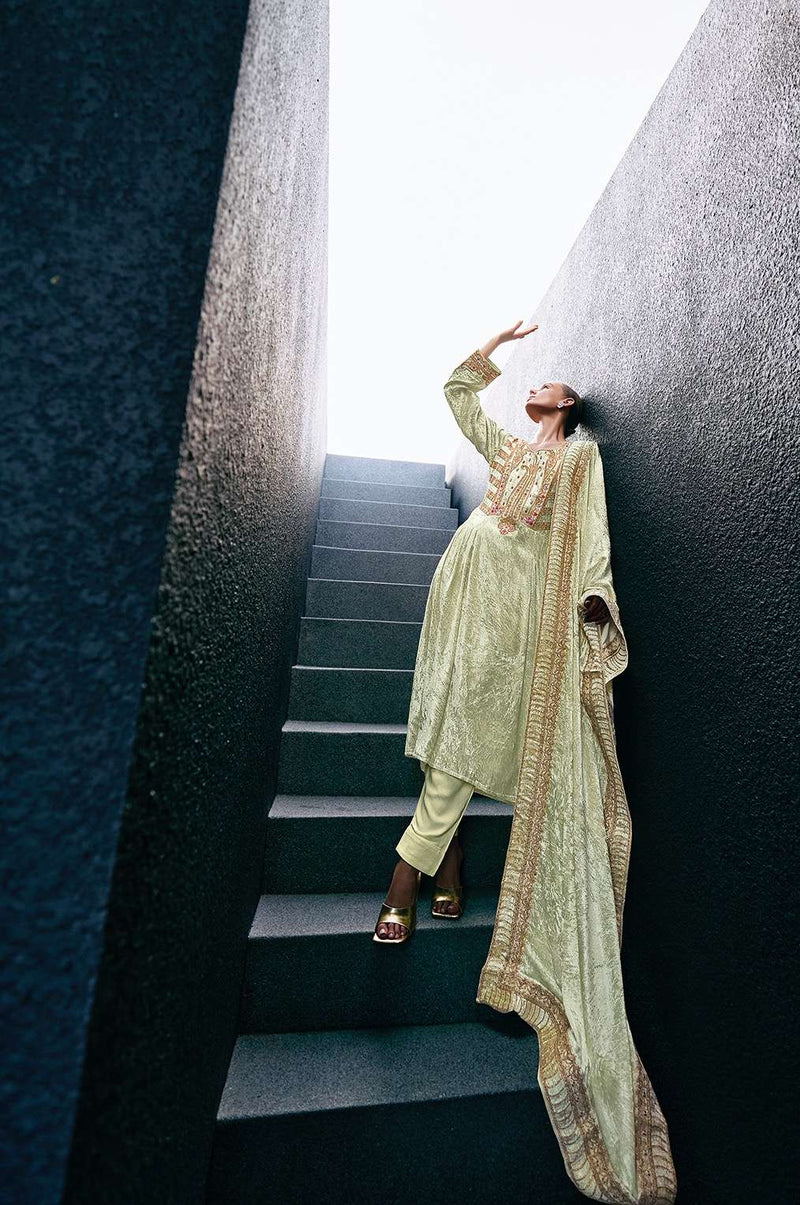 Aiqa Lifestyle Edinburgh Velvet Neck Work Pakistani Salwar Suits