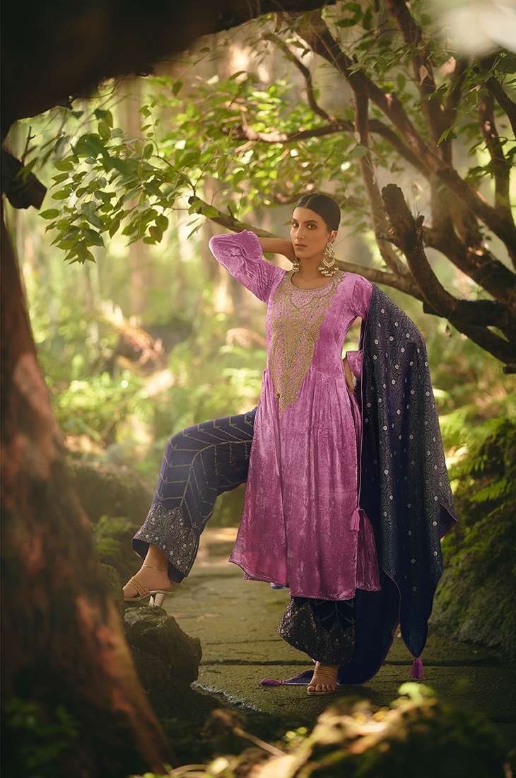 Aiqa Lifestyle Hasrat Pure Velvet Fancy Work Pakistani Salwar Kameez