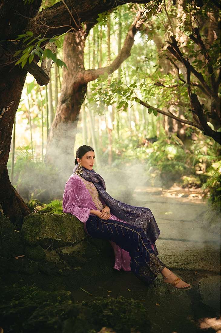 Aiqa Lifestyle Hasrat Pure Velvet Fancy Work Pakistani Salwar Kameez