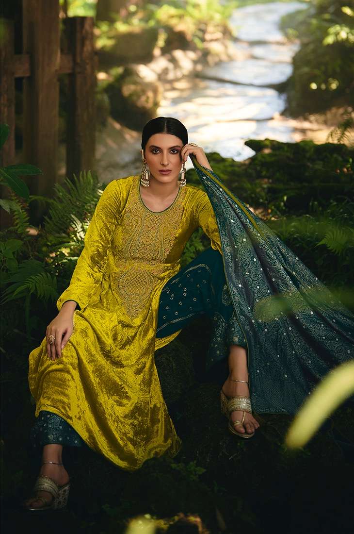 Aiqa Lifestyle Hasrat Pure Velvet Fancy Work Pakistani Salwar Kameez