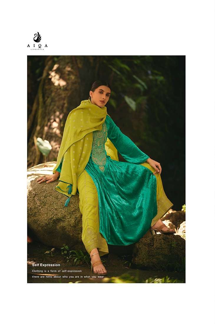 Aiqa Lifestyle Hasrat Pure Velvet Fancy Work Pakistani Salwar Kameez