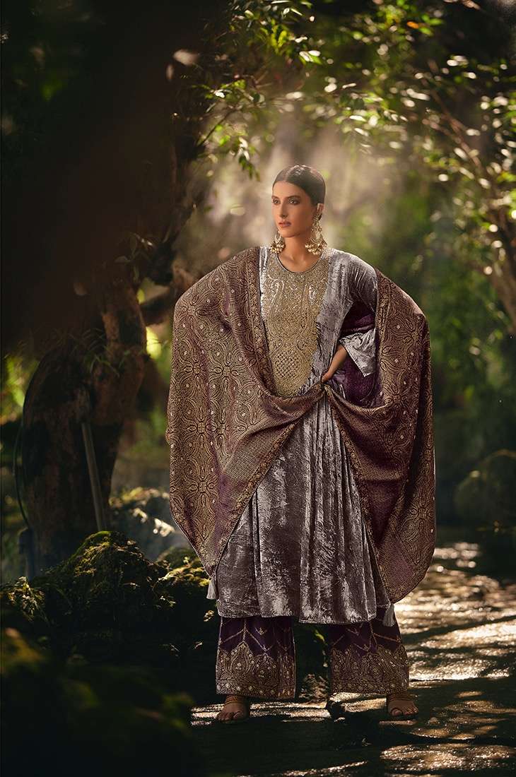 Aiqa Lifestyle Hasrat Pure Velvet Fancy Work Pakistani Salwar Kameez
