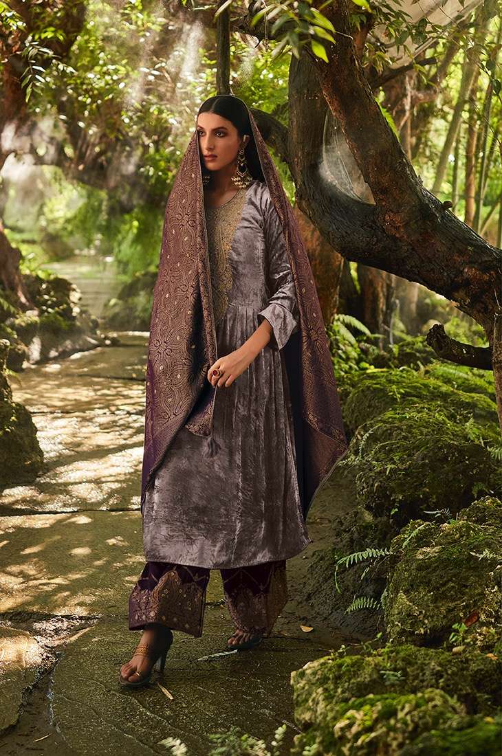 Aiqa Lifestyle Hasrat Pure Velvet Fancy Work Pakistani Salwar Kameez