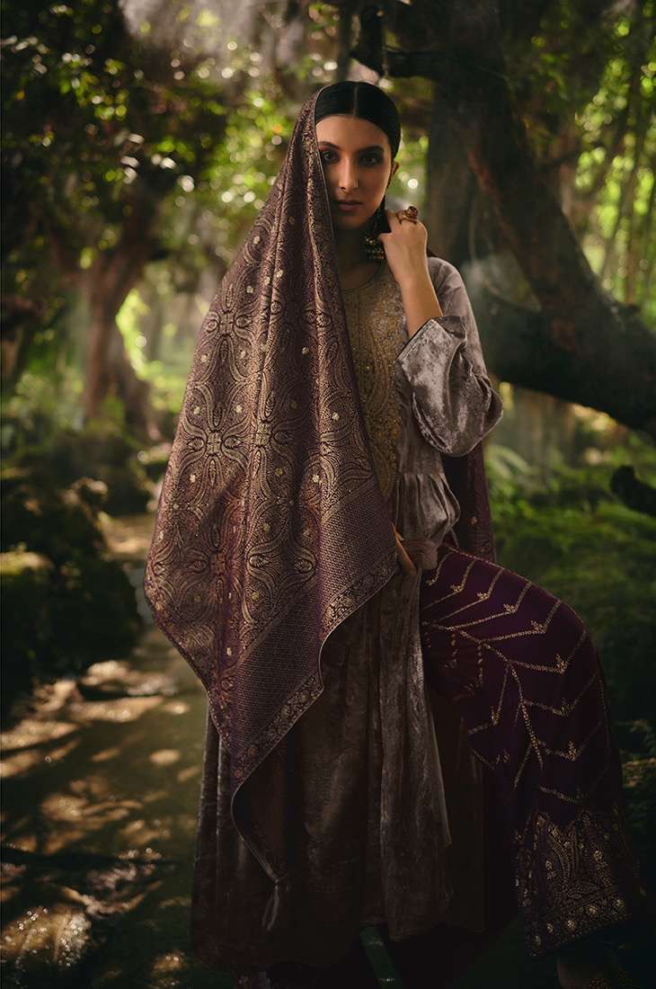 Aiqa Lifestyle Hasrat Pure Velvet Fancy Work Pakistani Salwar Kameez